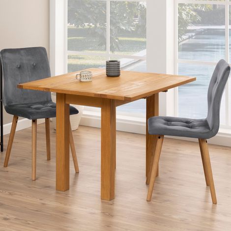 Table à manger extensible 45/90x100x75 cm décor chêne