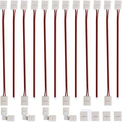 3528 2835 Connecteur 2 Pin LED Bande Flexible Câble Adaptateur Jumper 8 mm (1/5)