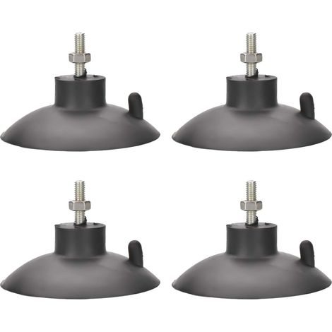 Lot de 4 pieds à ventouse avec vis pour coupe-frites industriels et commerciaux (noir) (1/5)