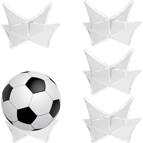 Support en acrylique pour ballons de sport - Support robuste pour football, basketball, volleyball et bowling - Transparent et durable (1/5)