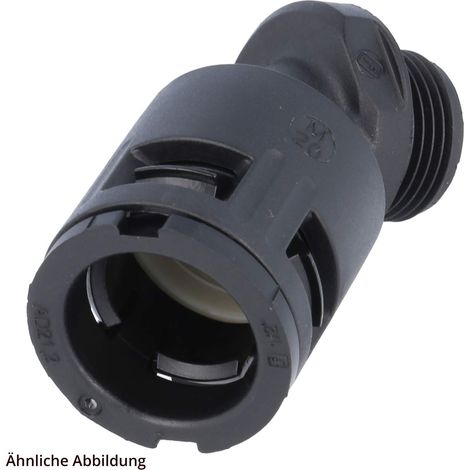 FLEXA FVW45 Schnellverschraubung 45 Grad Bogen Gewinde PG16x1,41 für Schlauch-Außendurchmesser 21,2mm hochdichtend mit Außengewinde - 1 Stück (1/3)