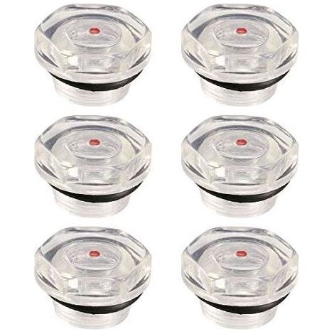 Ölstandsanzeiger für Luftkompressoren, Schauglas aus Kunststoff, 20-mm-Gewinde, 6 Stück (1/5)
