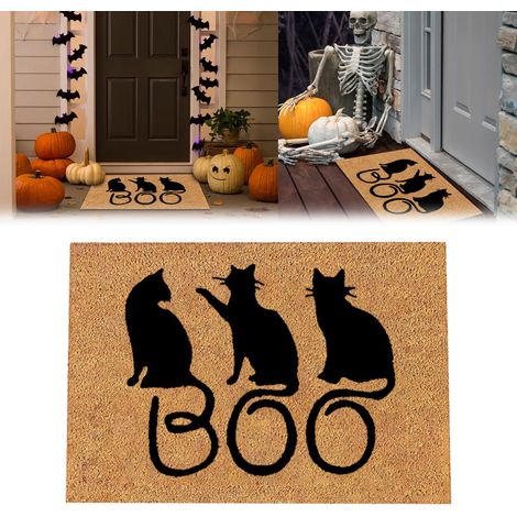 Tapis De Seuil - Tapis D'Entrée Halloween - 60 X 40 Cm - Coton - Intérieur Et Extérieur - Pour Porche Patio Chambre - 1 Pièce (1/4)