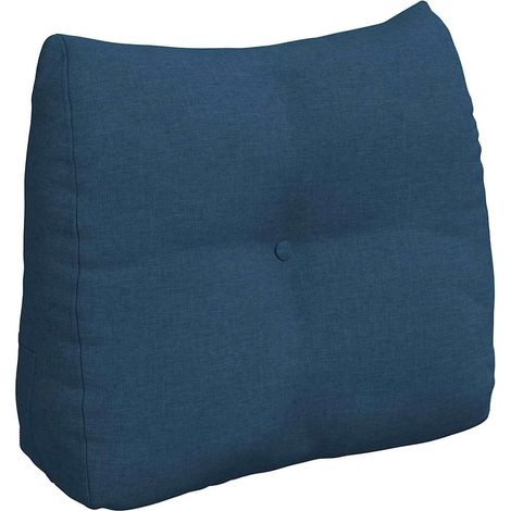 Cuscino per Schiena Blu 60 x 24 x 50 cm Tessuto vidaXL