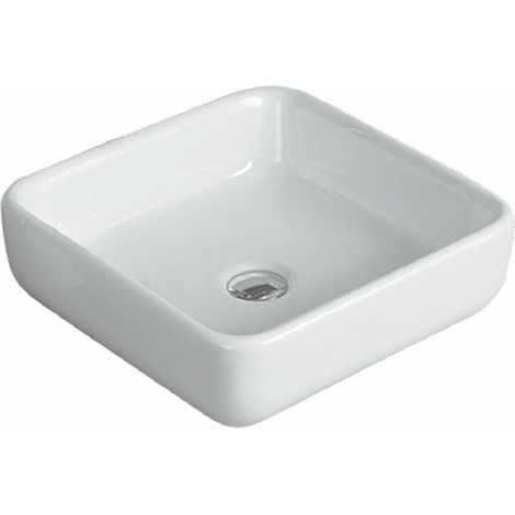 Lavabo d'appoggio 40x40 cm mod LA66 Bianco (1/3)