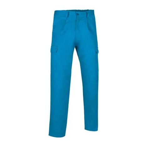 Pantalón largo multibolsillos con pinzas VALENTO Caster 3XL Azul Cian