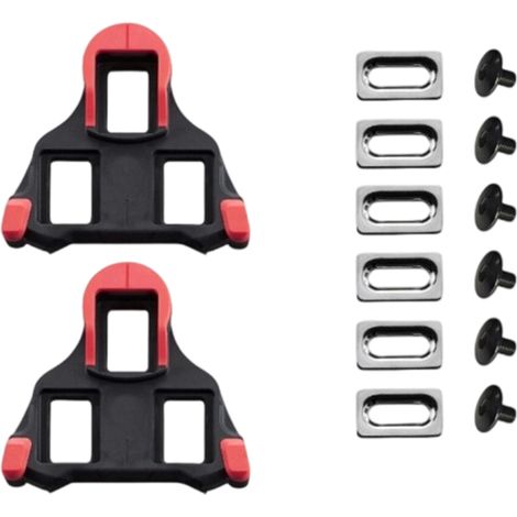 2 Paires Crampons SPD, Position 0°, Antidérapants, Métal et Nylon, Clé Incluse, pour Chaussures de Vélo de Route (1/5)