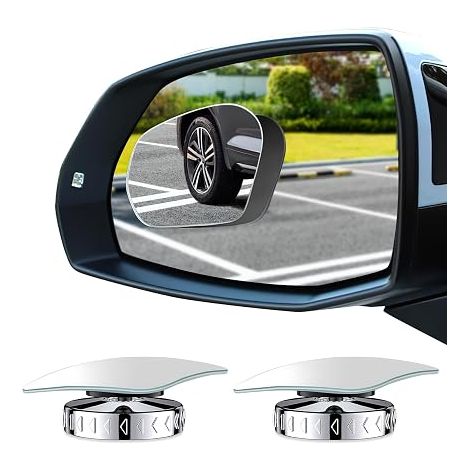 4 Pièces Miroir Voiture Grand Angle pour Rétroviseur, Miroir d’Angle Mort pour Rétroviseur Universel, Élimine les Angles Morts en Conduite, pour SUV, Camions et Véhicules Polyvalents (1/5)