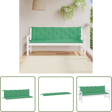 Gartenbank-Auflagen 2 Stk. Grün 180x50x7 cm Oxford-Gewebe vidaXL