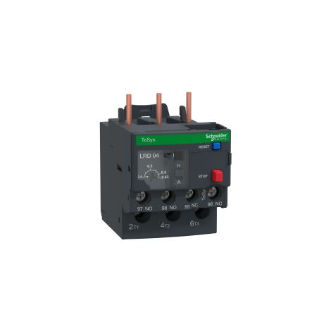 LRD04 Schneider - Relais de protection thermique moteur 0,4 à 0,63A - TeSys LRD - pour contacteur LC1D09 à LC1D38