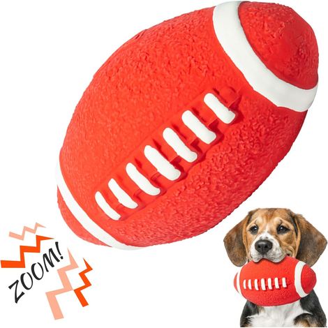 Balle couinante pour chien, jouets de baseball, de rugby, jouets interactifs en latex, jouets à mâcher pour chiens de petite, moyenne et grande taille