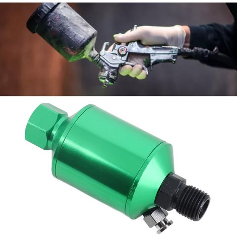Filtre Régulateur d'Air 1/4" NPT Séparateur d'eau et d'huile pour Compresseur en Aluminium - Version Verte (1/5)
