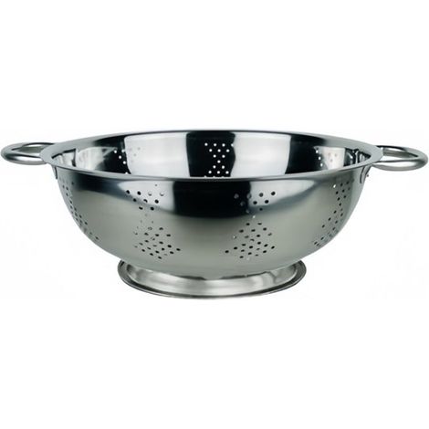 Colador de arroz de acero inoxidable, Bol para lavar arroz, Bol multifuncional, Colador con dos asas, 30 x 10,3 cm, Robusto y duradero (1/5)
