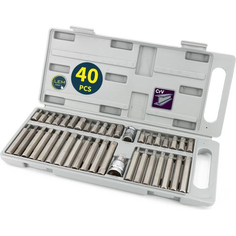 Coffret d'embout de vissage 40 pièces pour perceuse visseuse