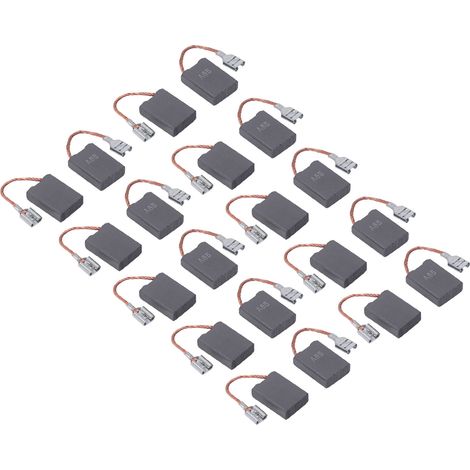 20 Balais Charbon Moteur 20 Pièces Accessoires Remplacement Perceuse Meuleuse Marteau Outil Électrique (1/5)