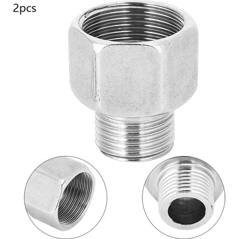 Raccord réducteur à douille hexagonale en acier inoxydable, filetage extérieur 1/2" x filetage intérieur 3/4", adaptateur de tuyau fileté (1/5)