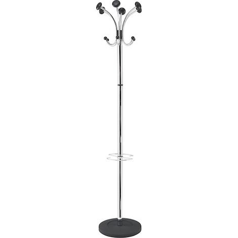 Portemanteau Alba 6 doubles patères métal chromé (1/5)