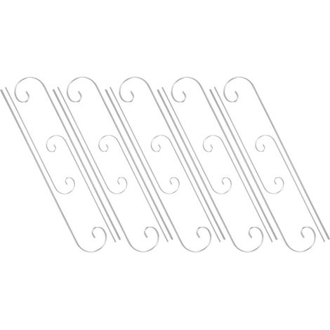 20 Stück Pflanzenetiketten Haken aus Metall 30cm 40cm mit