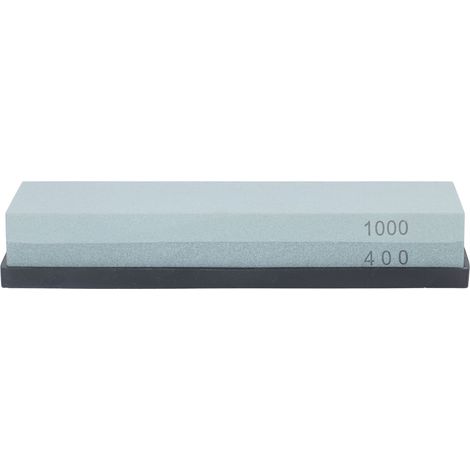 Doppelseitiger Schleifstein, Körnung 400/1000, Polierset mit rutschfester Gummibasis, für Messer und Werkzeuge (1/5)