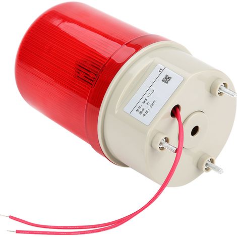 Voyant d'avertissement à DEL rouge, alarme acoustique et optique, gyrophare, feu clignotant d'urgence, 220 V (1/5)