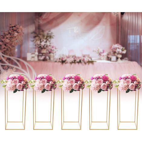 5pcs or métal fleur stand pour décorations de table de mariage et routes 60cm (1/5)