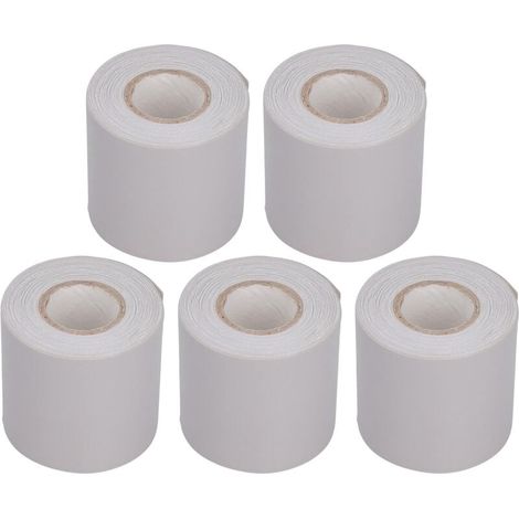 Lot de 5 rubans d'étanchéité pour conduits de climatisation, tuyaux en cuivre, PVC, isolation pour climatiseur, ruban résistant à la traction, largeur 60 mm (1/4)