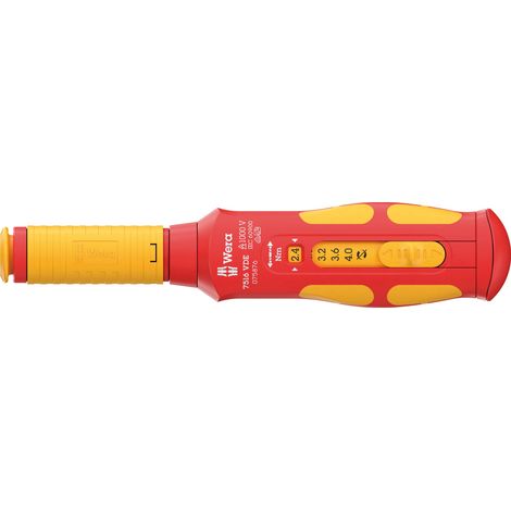 Wera – Tournevis dynamométrique VDE 2.4-4 Nm – Longueur 192 mm – Logement hexagonal 9 mm – Précision ±10%