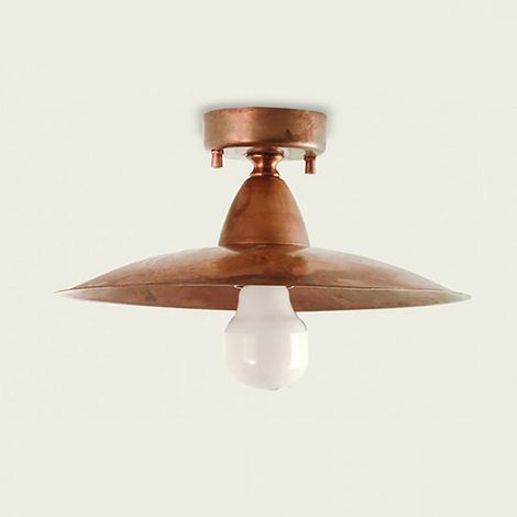 Plafoniera esterno rustica lampadari bartalini crispla pl25 e27 led ottone lampada soffitto (1/4)