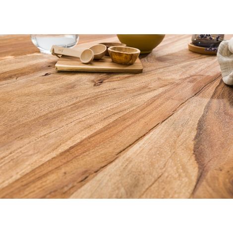 Tavolo da pranzo Sheesham naturale sabbiato laccato 200x100 cm smontato FREEFORM
