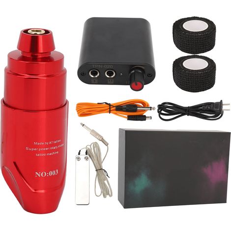 Kit de machine à tatouer Liner Shader 5.5 avec tête mâle, bloc d'alimentation 90‑265V prise US, pour débutants (1/5)