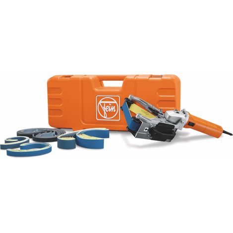 Ponceuse pour tubes RS 17-70 E pour tubes et coudes en acier inoxydable jusqu’à Ø 80 mm., Vitesse à vide 2 700-8 500 1/min, Bandes 815 x 20/40 mm. Vitesse de bande 9-27 mt/sec (1/5)