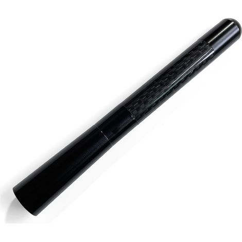 Antenne radio en fibre de carbone (12 cm - Logo non requis) compatible avec Lancia Ypsilon, Delta, Thesis, Thema, Fulvia, Voyager - Accessoires d'antenne de toit pour véhicule avec signal amélioré (1/5)