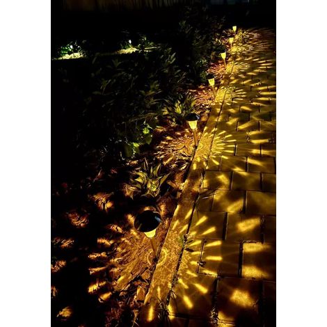 Proveedor mayorista de iluminación exterior para patios, luces solares para jardín, luces para césped, iluminación paisajística y ambiental con efectos de sombra, luces para césped en stock (luz cálid (1/5)