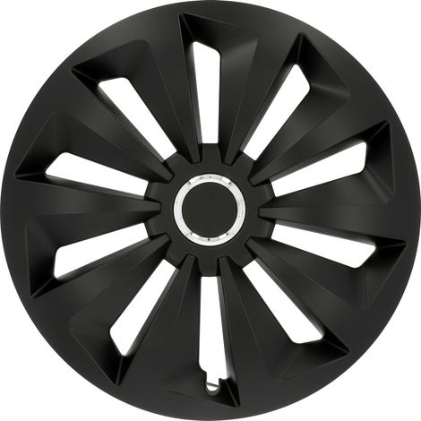 Cartrend Radzierblenden Fox 40 cm (16 Zoll) schwarz 4 Stück