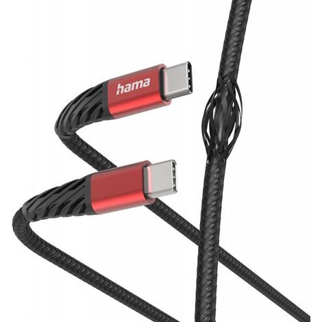 USB Typ-C - USB Typ-C Kabel HAMA Extreme 201542 Schwarz 1 Stück.