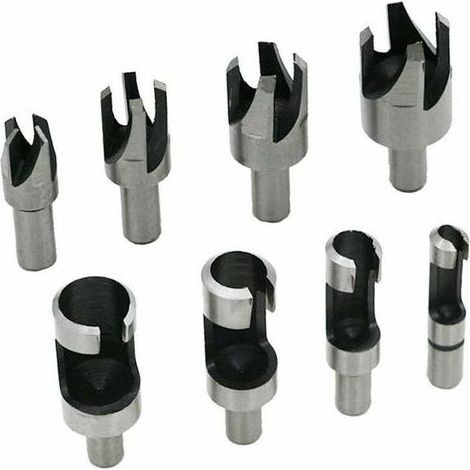 8PCS fraise à bouchonner bois outil de coupe bois mèches des bouchons wood plug cutter drill bits 6mm /10mm/13mm/16mm. avec forets (1/4)