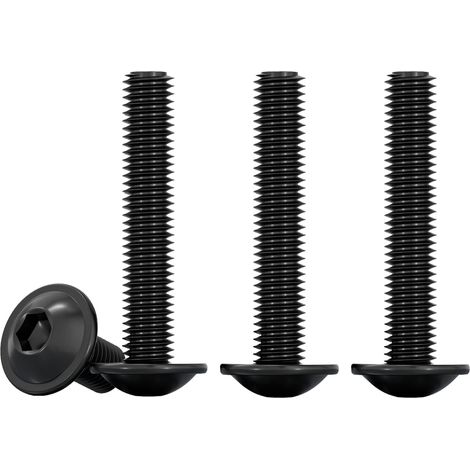 Vis à Tête Cylindrique à Six Pans Creux, M4x35mm Boulon à Tête Hexagonale Acier Inoxydable A2 V2A Vis à Métaux pour Les Connexions Mécaniques, Noir, 50 Pièces (1/5)