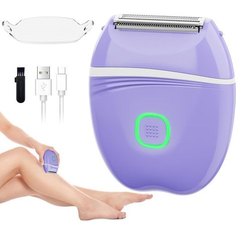 Rasoir électrique pour femmes, tondeuse maillot pour femmes, rasoir électrique rechargeable, convient pour les jambes, le visage, les bras et les aiss (1/5)