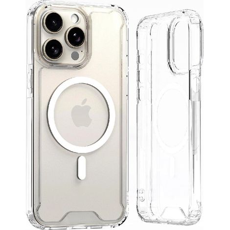 Funda transparente para iPhone 16 con esquinas reforzadas y MagSafe - transparente (1/5)