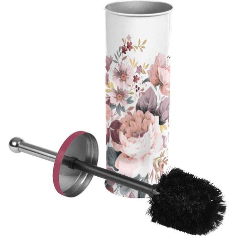 Brosse WC (Diamètre 9,5 x 37 cm) Rose, Métal Imprimé (1/3)