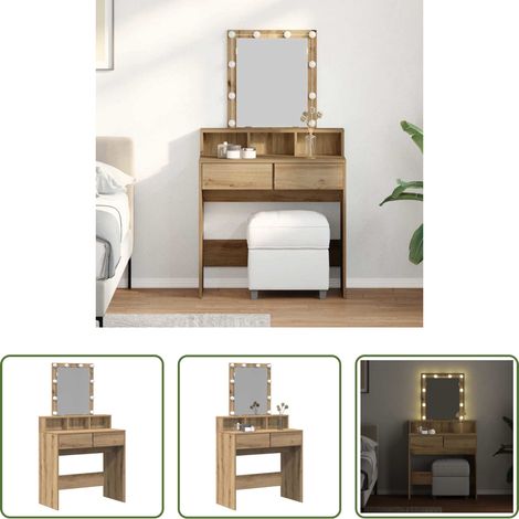 Spiegel - Schminktisch Artisan-Eiche 80 x 41 x 144,5 cm Holzwerkstoff (1/5)