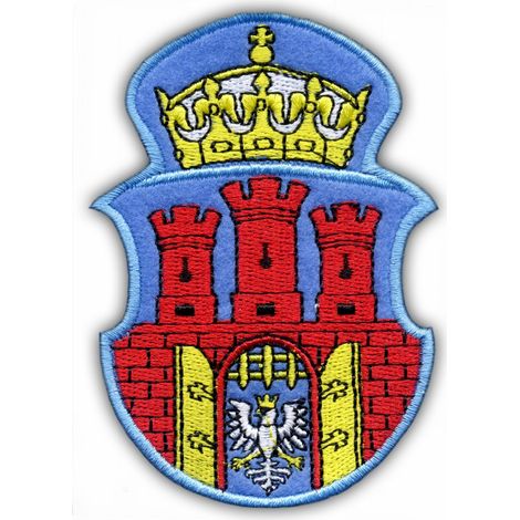 Parche con el escudo de armas de la ciudad de Cracovia - Reverso autoadhesivo - Parche/Insignia/Emblema bordado