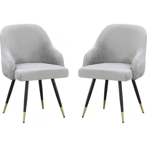 Set di 2 sedie in tessuto "Harmony" - 54 x 57 x 90 cm - Beige
