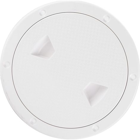 Couvercle de trappe de pont rond blanc 15cm, antidérapant, design séparé, trous pré-percés pour bateau (1/5)