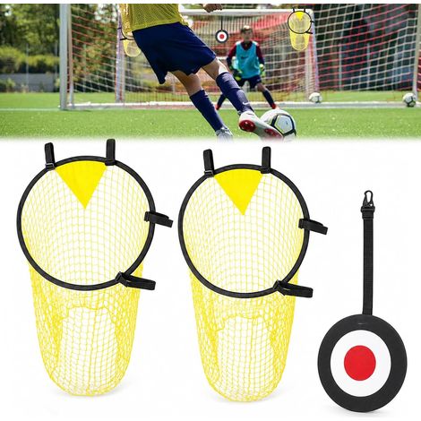 Lot de 2 Filets de Cible But de Foot Extérieur, 45×60 cm, équipement d’entraînement Football Pliable en Nylon pour Enfants et Adultes, Accessoire pour Cage de Foot, Jardin, Parc et intérieur (1/5)