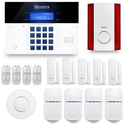 Alarme maison sans fil DNBi26 – Technologie sans fil avancée – 32 zones d’accessoires – Sirène extérieure OS334R – Compatible Box internet – Tike Sécurité