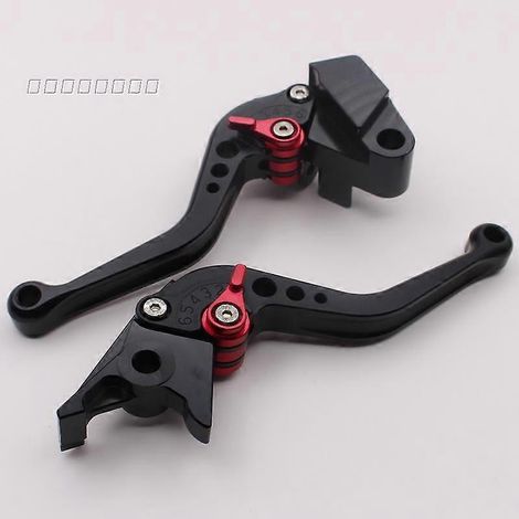 Modification pour moto Kawasaki Z650 2017-2022 : levier de frein, d'embrayage et de klaxon réglable au guidon (poignée courte noire). (1/5)