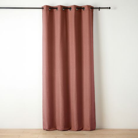 Rideau tamisant à fil texturé Terracotta 140x240 cm