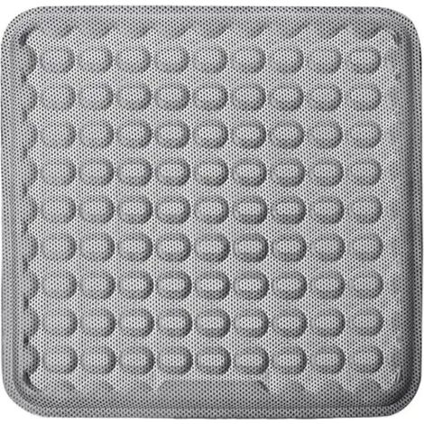 Coussin de siège rafraîchissant 3D en gel – Design ventilé et respirant – Surface en TPR, rembourrage en coton velours – 38x38 cm – Pour sièges de voiture, bureau et maison-Gris (1/5)