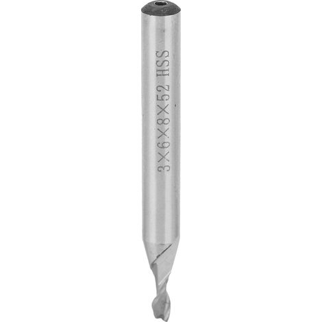 Fraise 2 dents en acier rapide, queue droite 2-12mm, hélice pour CNC, 36852, fraisage industriel (1/5)